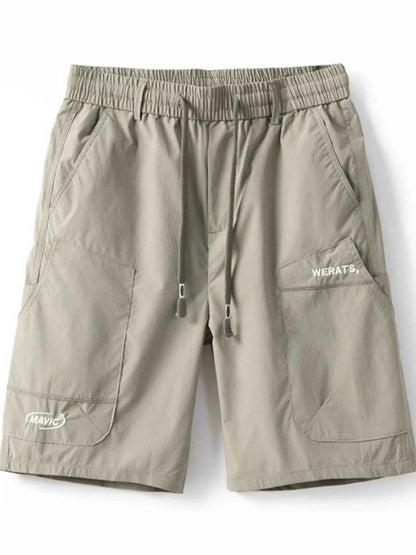 Men's Plus Size Drawstring Cargo Shorts
