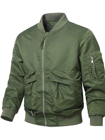 Men's Plus Size Zip Up Long Sleeve Jacket