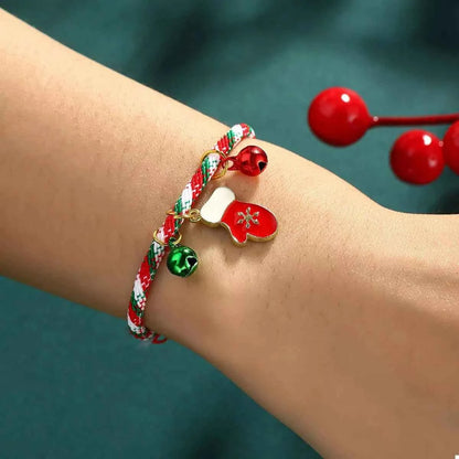 Christmas Charm Braided Rope Bracelet
