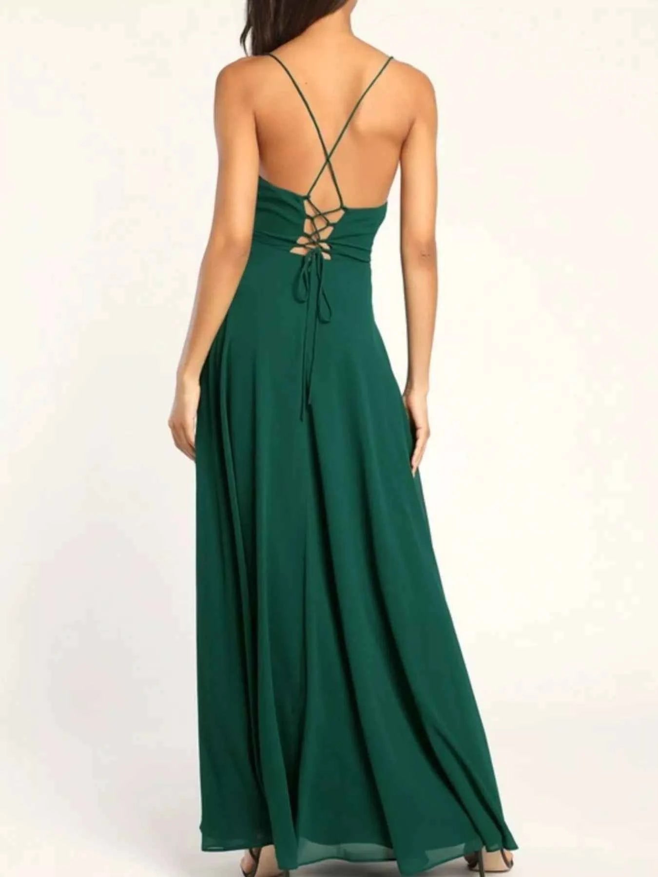 Slit Cowl Neck Maxi Dress