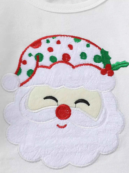 Children's Christmas Ruffle Trim Top and Pants Set