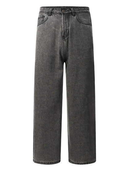 Men's Washed Wide Leg Jeans