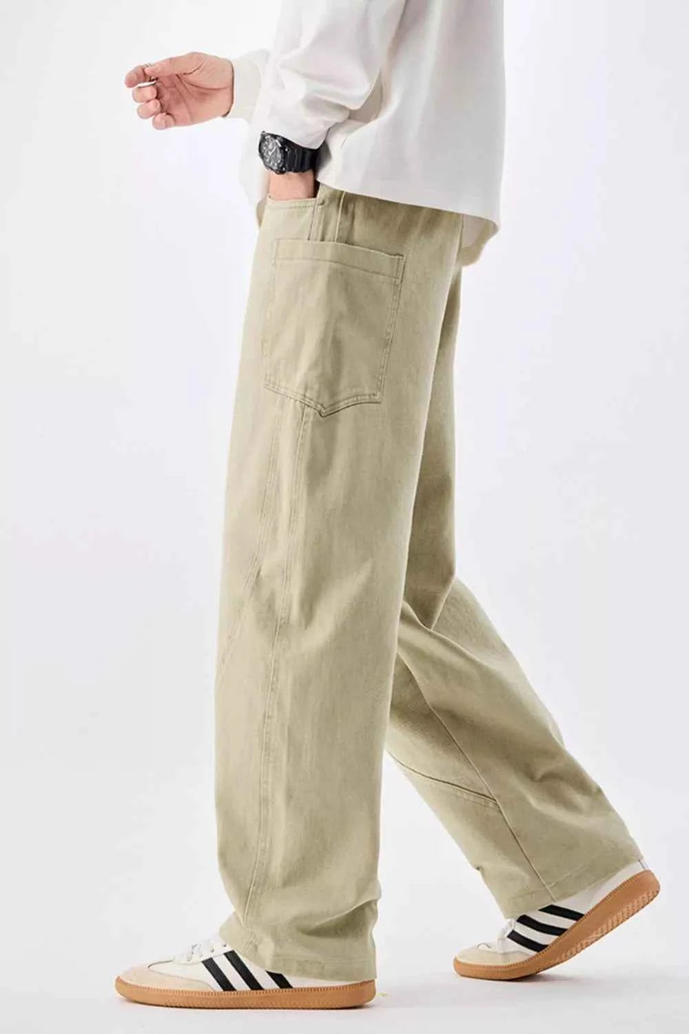 Men's Plus Size Loose Fit Drawstring Waist Jeans