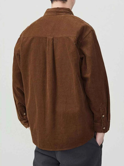 Men's Plus Size Button Up Long Sleeve Shirt