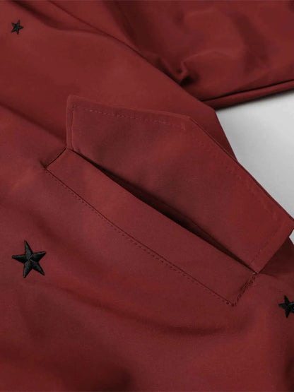 Men's Star Zip Up Hooded Jacket