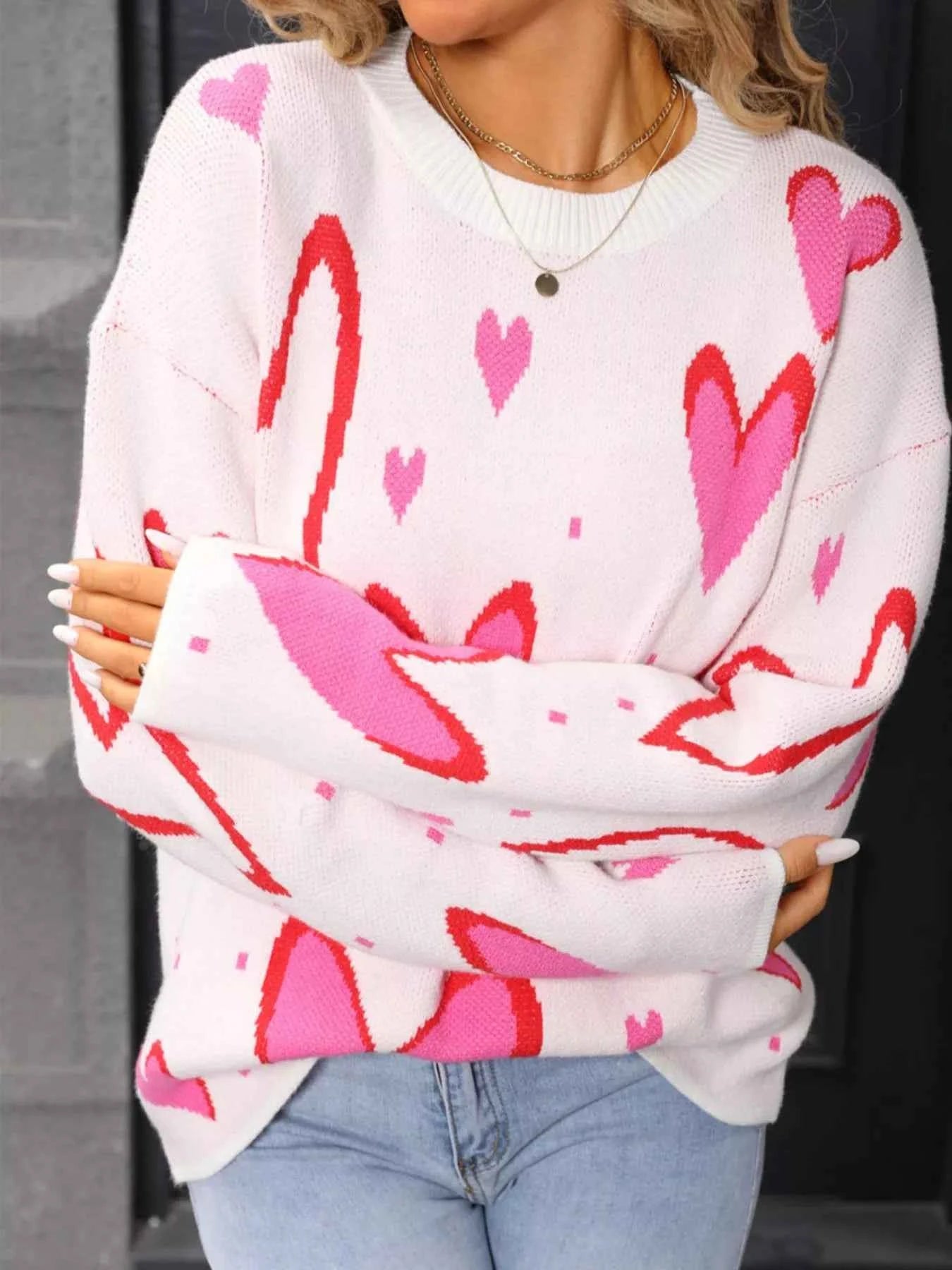 Valentine's Day Heart Crew Neck Sweater