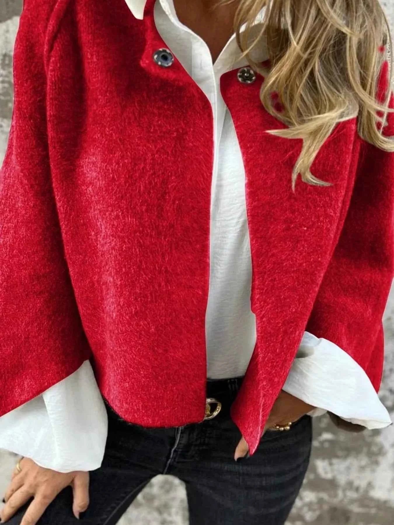 Full Size Dropped Shoulder Fuzzy Knit Cardigan Plus Size