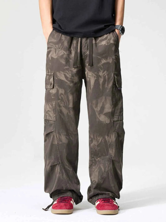 Men's Full Size Wide Leg Cargo Pants Plus Size