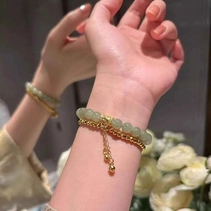 18K Gold-Plated Bead Bracelet