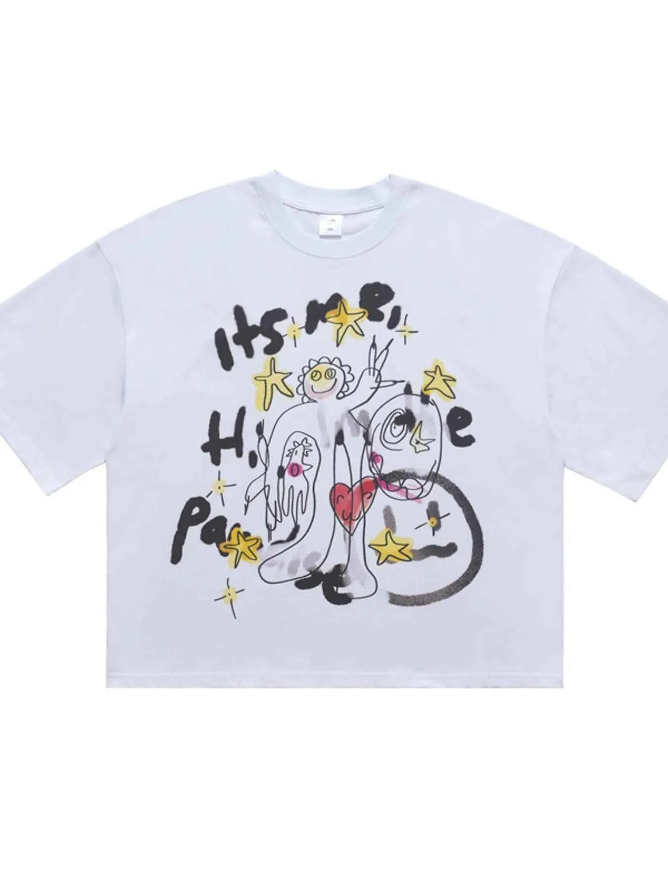 Men's Round Neck Cartoon Graphic T-Shirt