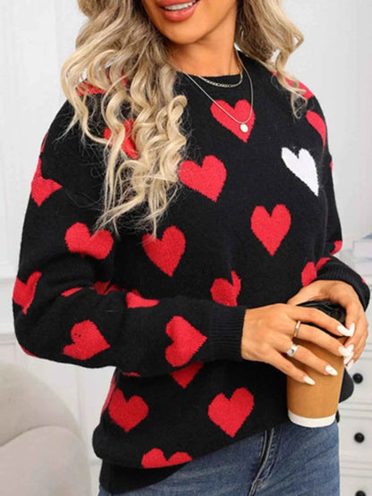 Valentine's Day Heart Crew Neck Sweater