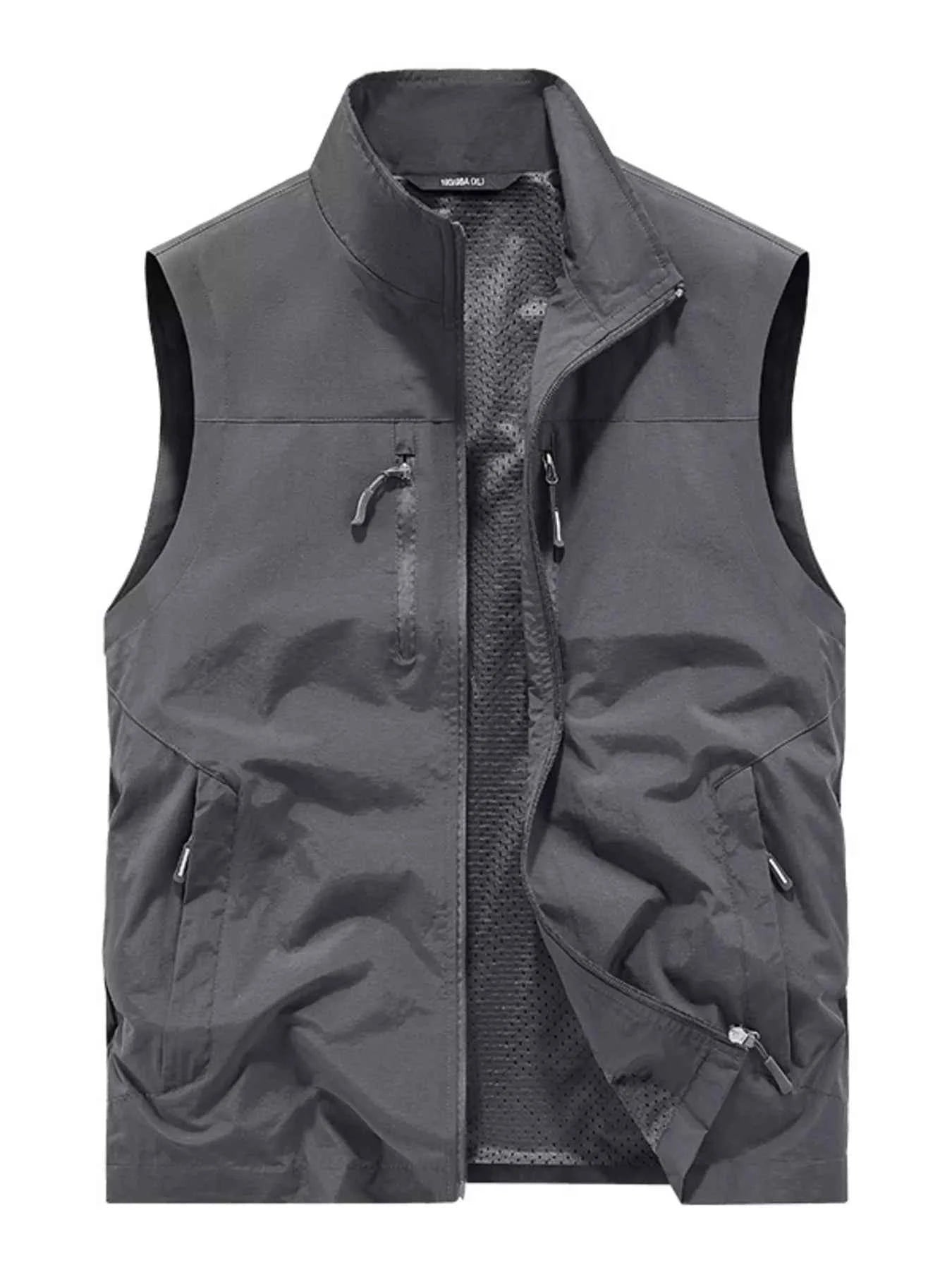 Men's Plus Size Lightweight Outdoor Zip Up Vest