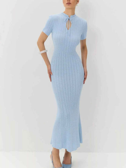 Short Sleeve Knitted Mermaid Dress