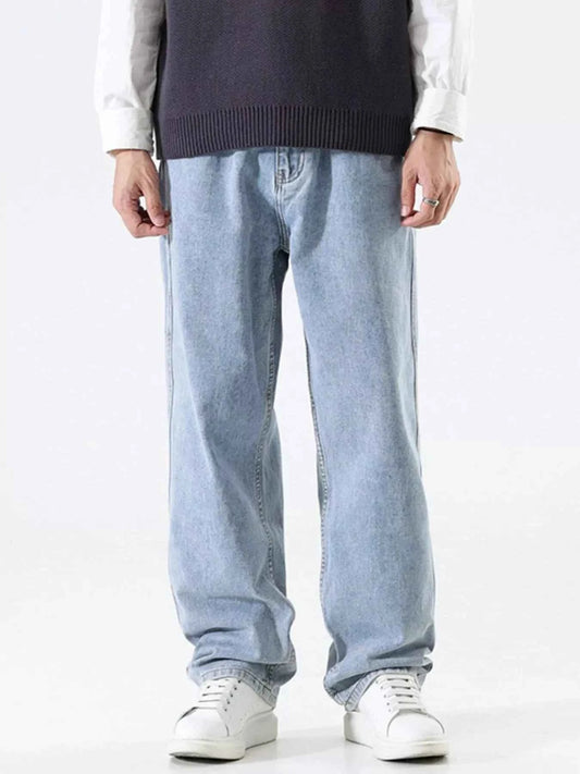 Men's Relaxed Fit Wide Leg Jeans