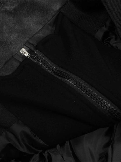 Men's Drawstring Washed Zip Up Hooded Jacket