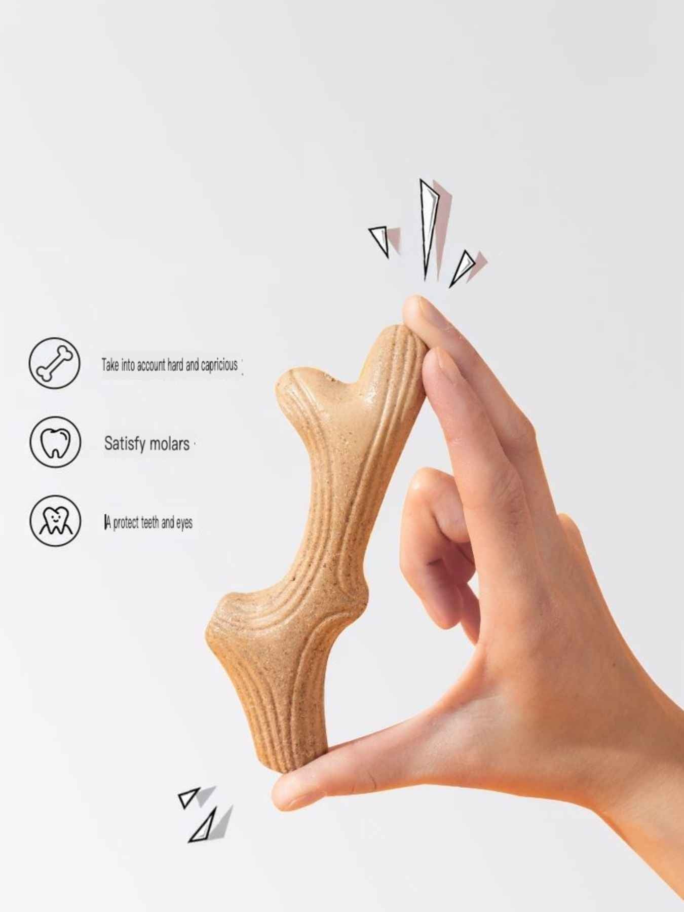 Durable Antler-Shaped Dog Chew Toy