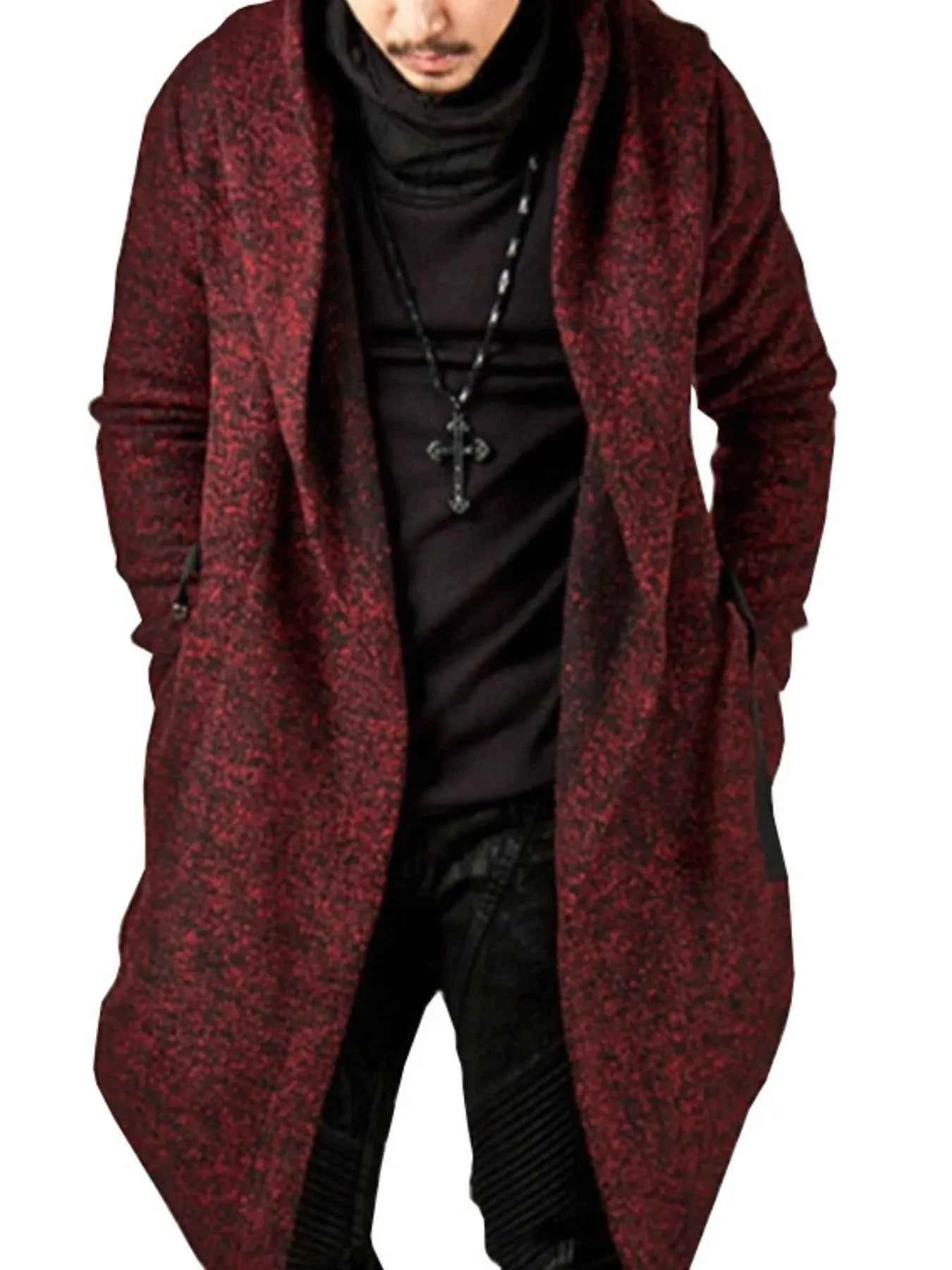 Men's Plus Size Long Sleeve Hooded Coat
