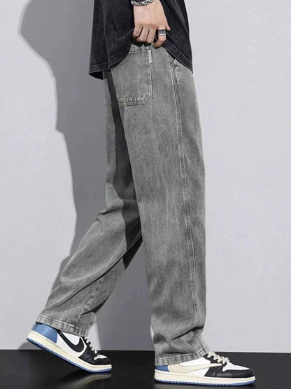 Men's Plus Size Relaxed Fit Drawstring Jeans