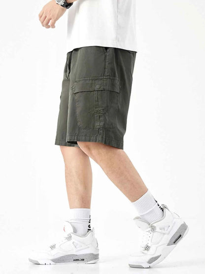 Men's Casual Drawstring Cargo Shorts