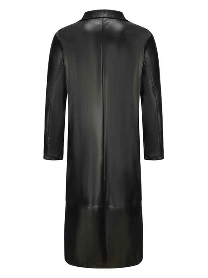 Men's Full Size Button Up Long Sleeve Longline Jacket Plus Size