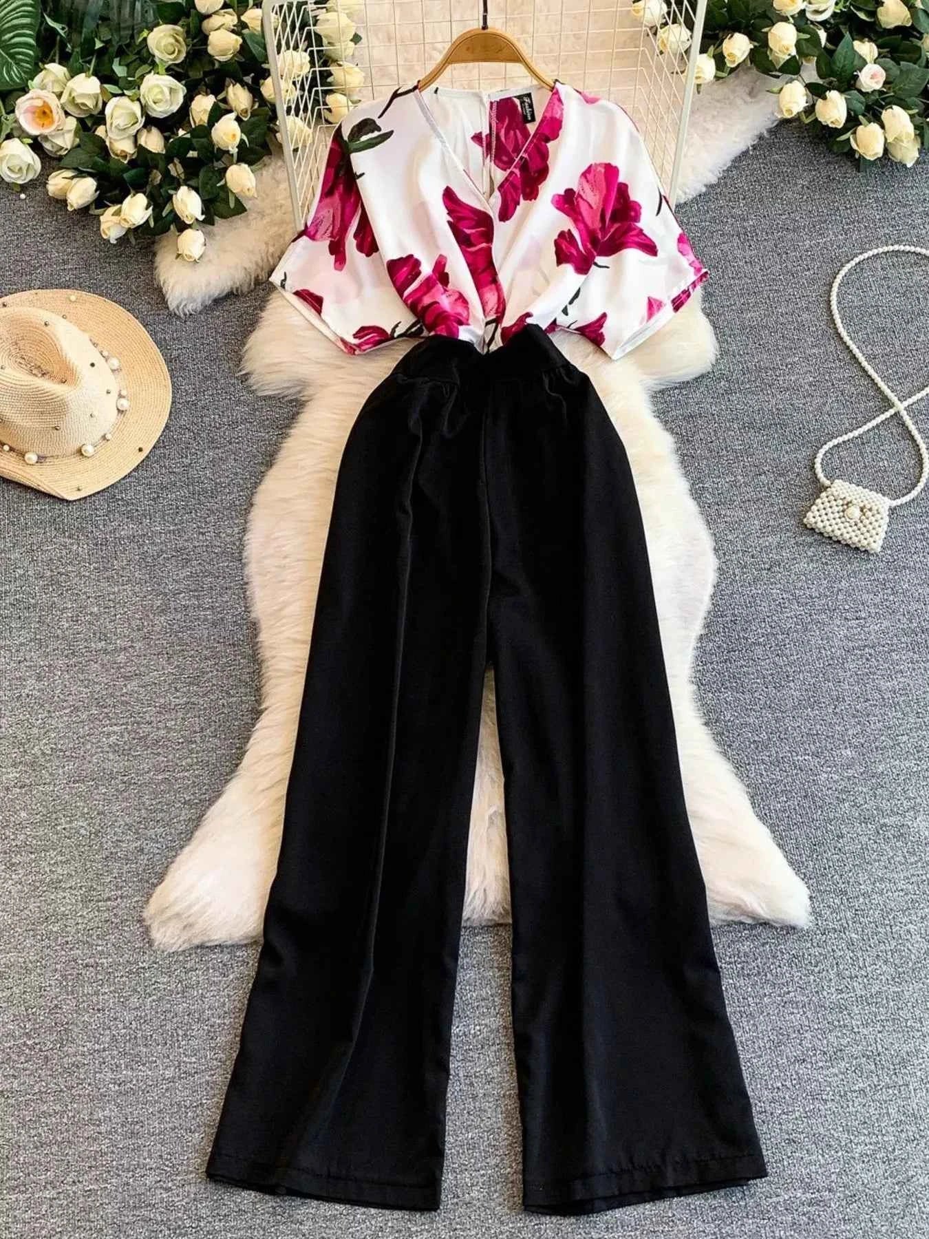 Printed Wide Leg Jumpsuit