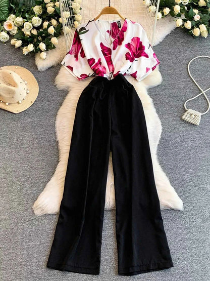 Printed Wide Leg Jumpsuit