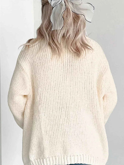 Halloween Pumpkin Embroidered Knit Cardigan