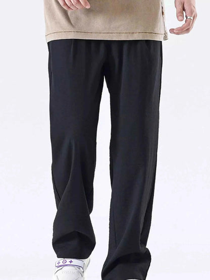 Men's Full Size Relaxed Fit Wide Leg Casual Pants Plus Size