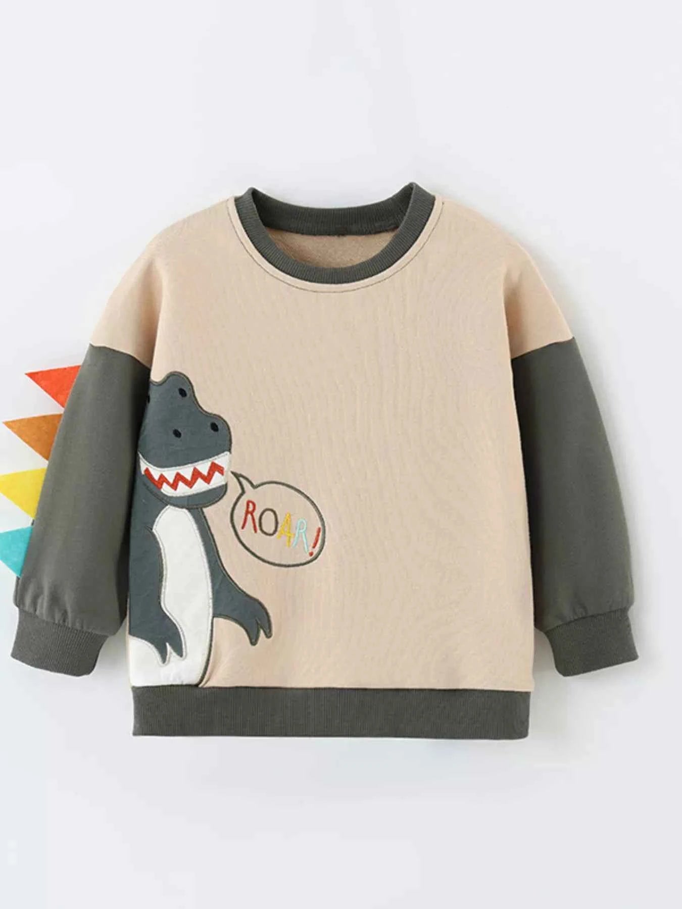 Children's Dinosaur Crew Neck Sweatshirt