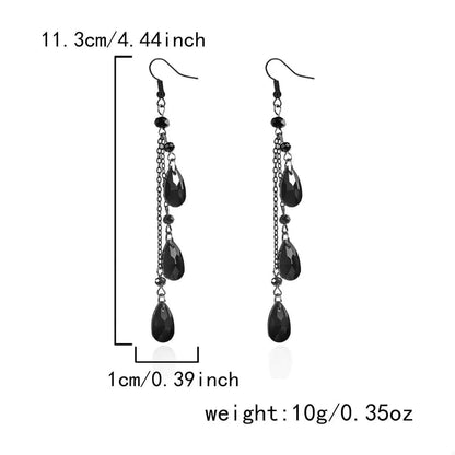 Halloween Teardrop Chain Dangle Earrings