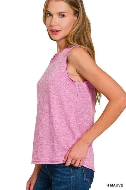 Zenana Cotton Slub Tank & Pants Set