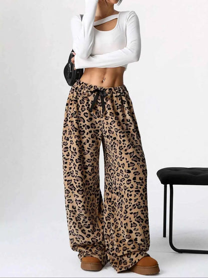 Leopard Wide Leg Pants