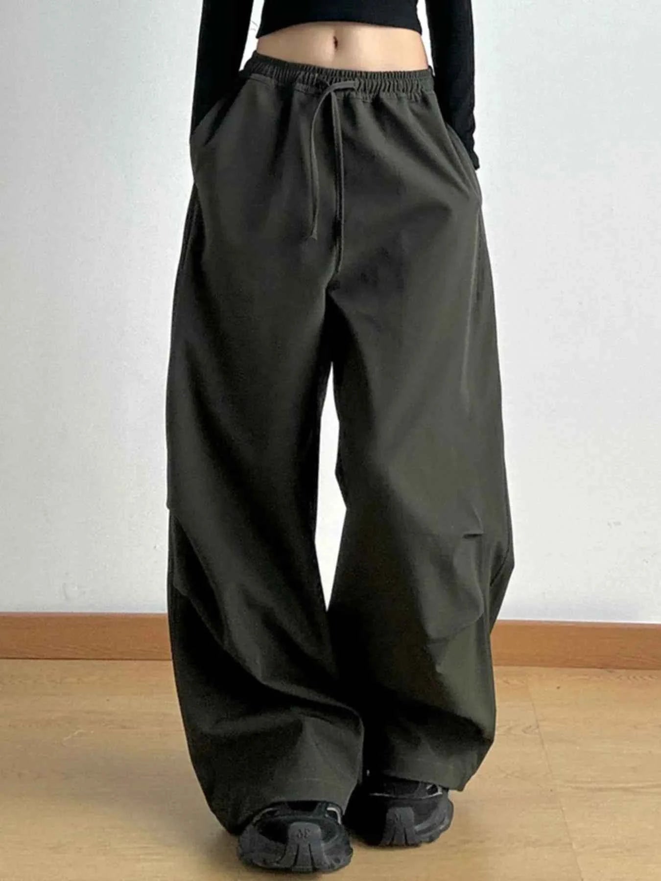 Wide Leg Pants with Drawstring Waist