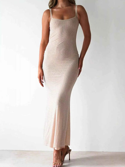 Backless Sleeveless Bodycon Maxi Dress