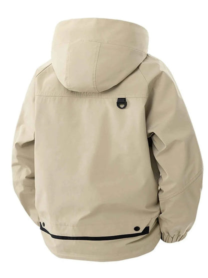 Men's Full Size Zip Up Long Sleeve Hooded Jacket Plus Size