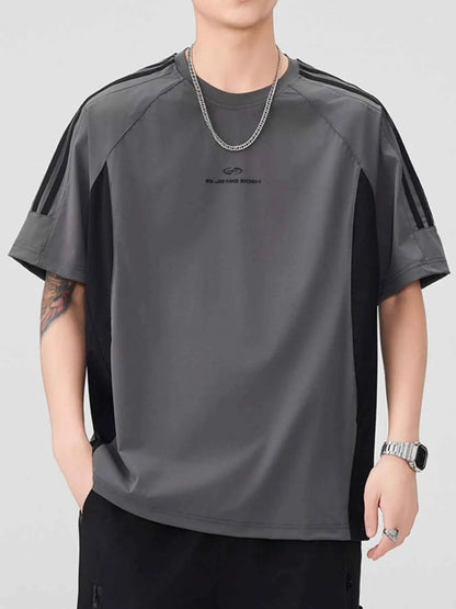 Men's Plus Size Round Neck Short Sleeve T-Shirt