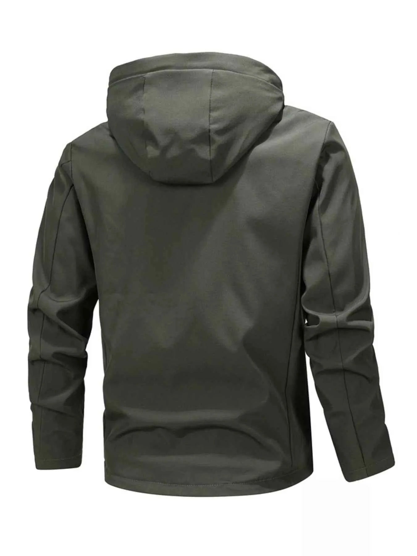 Men's Plus Size Casual Hooded Windproof Jacket