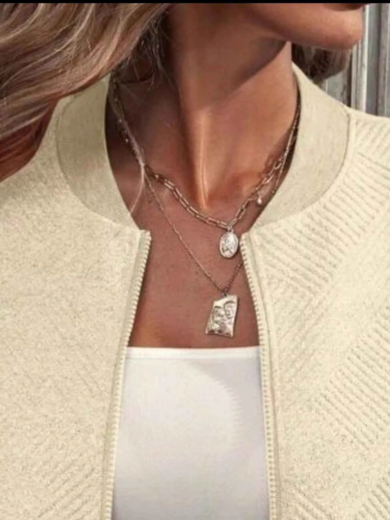 Full Size Zip Up Long Sleeve Textured Jacket Plus Size