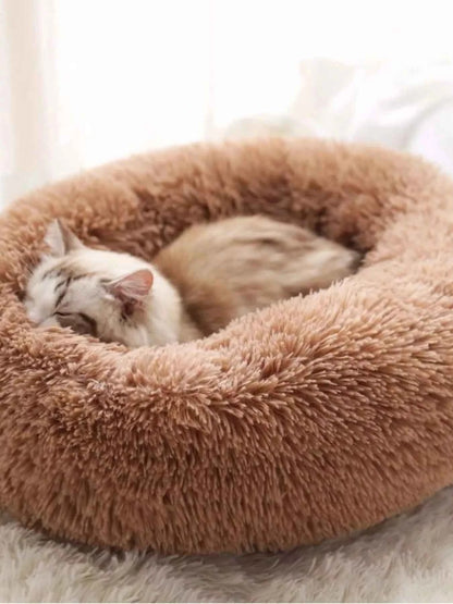 Fluffy Plush Donut Pet Nest