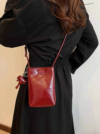 Spaghetti Strap Crossbody Bag with Charm