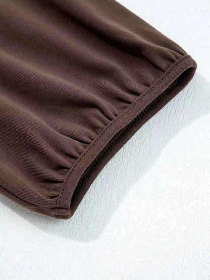 Short Sleeve Knit Top Patchwork Pleated Dress