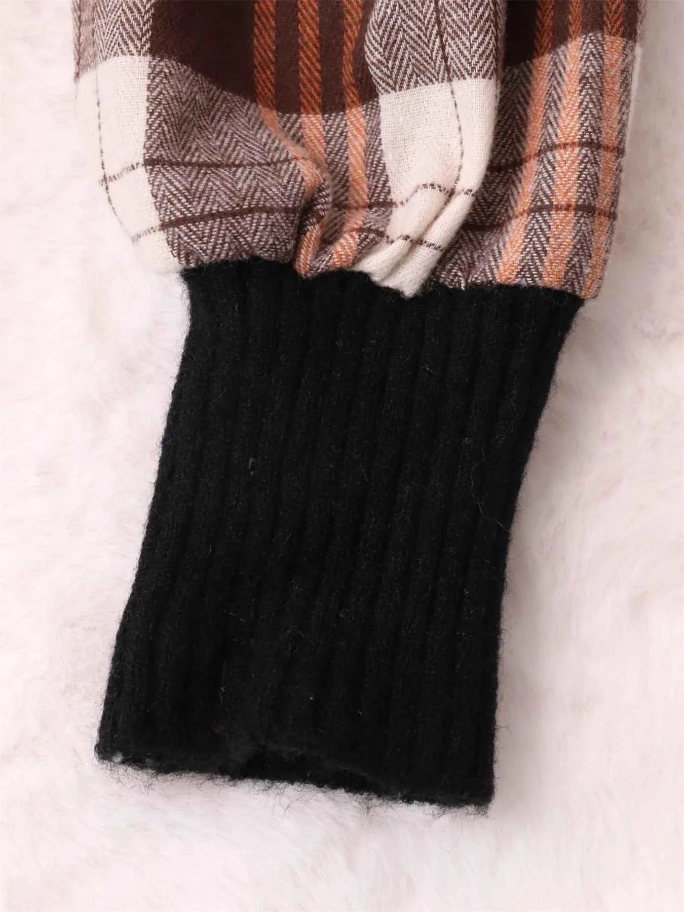 Plaid Long Sleeve Sweater Dress