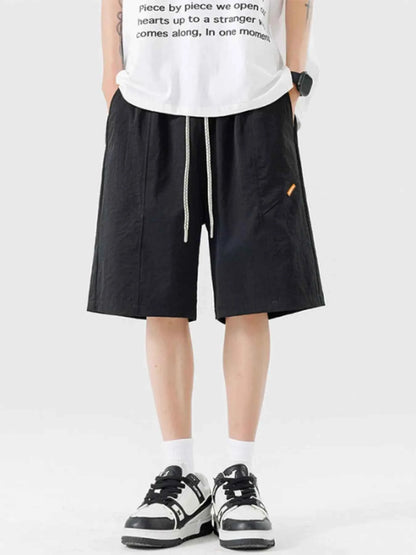 Men's Plus Size Drawstring Wide Leg Shorts