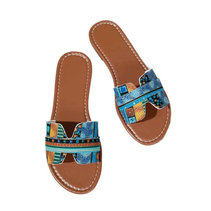 Bohemian Print Flat Sandals