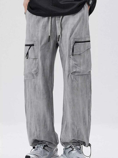 Men's Multi-Pocket Drawstring Cargo Pants
