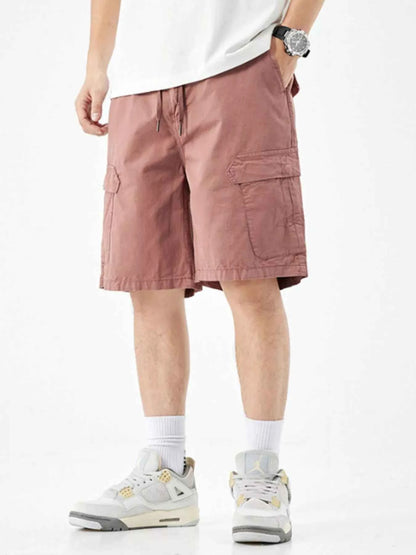 Men's Casual Drawstring Cargo Shorts