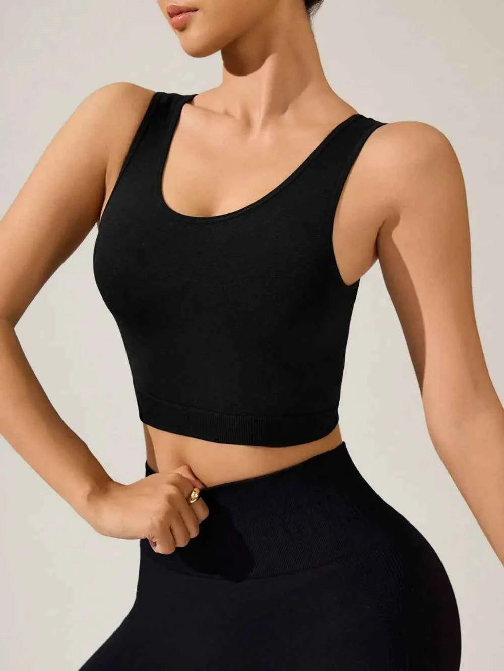 Crisscross Cropped Active Tank