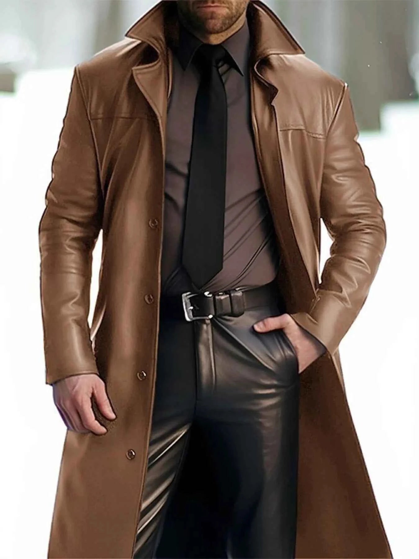 Men's Full Size Button Up Long Sleeve Jacket Plus Size