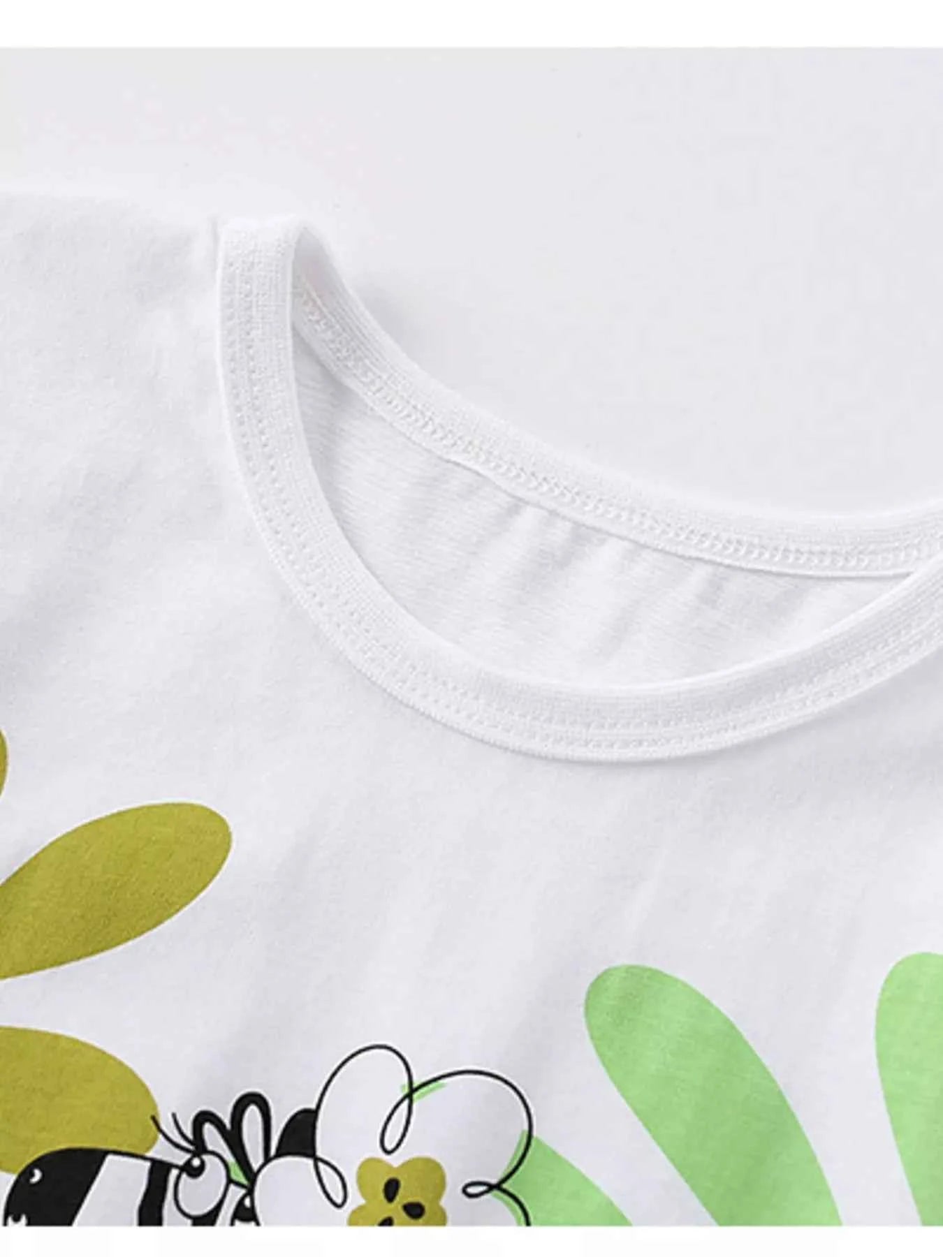 Children's Cartoon Zebra Print Short Sleeve T-Shirt