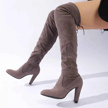 Over-the-Knee High Heel Boots